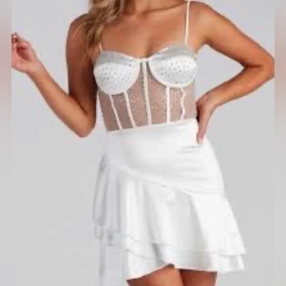 NWT Windsor’s Aubrianna Dazzling Mini Skater Party Dress. CL3 - Picture 9 of 11